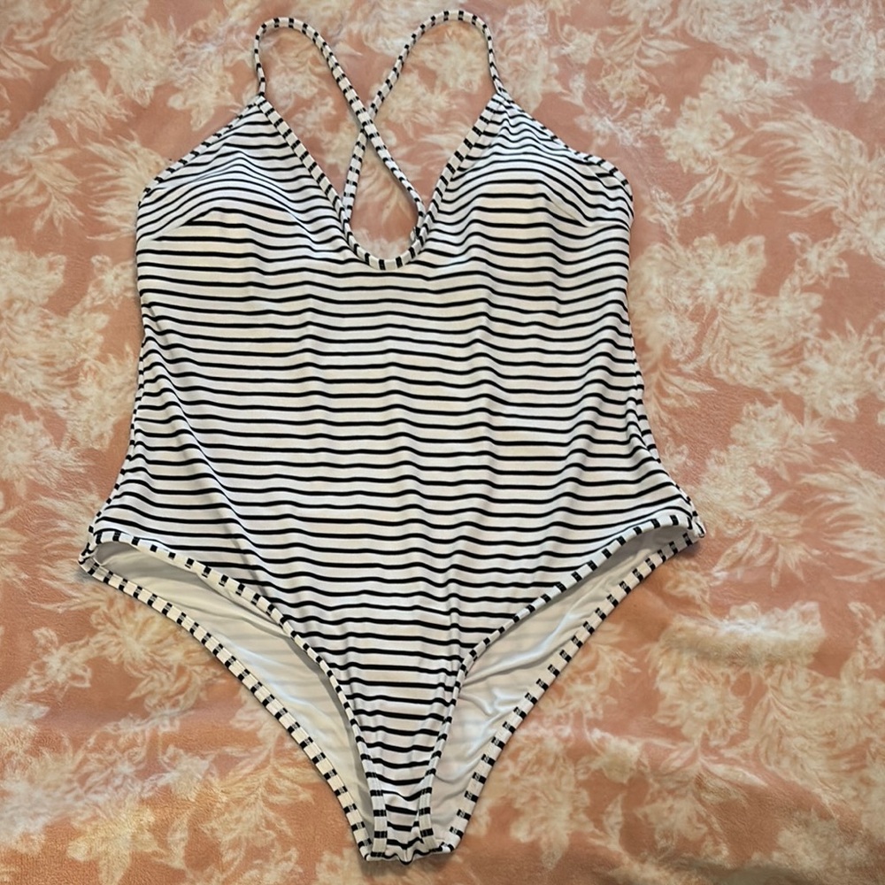 Striped One-Piece Swimsuit